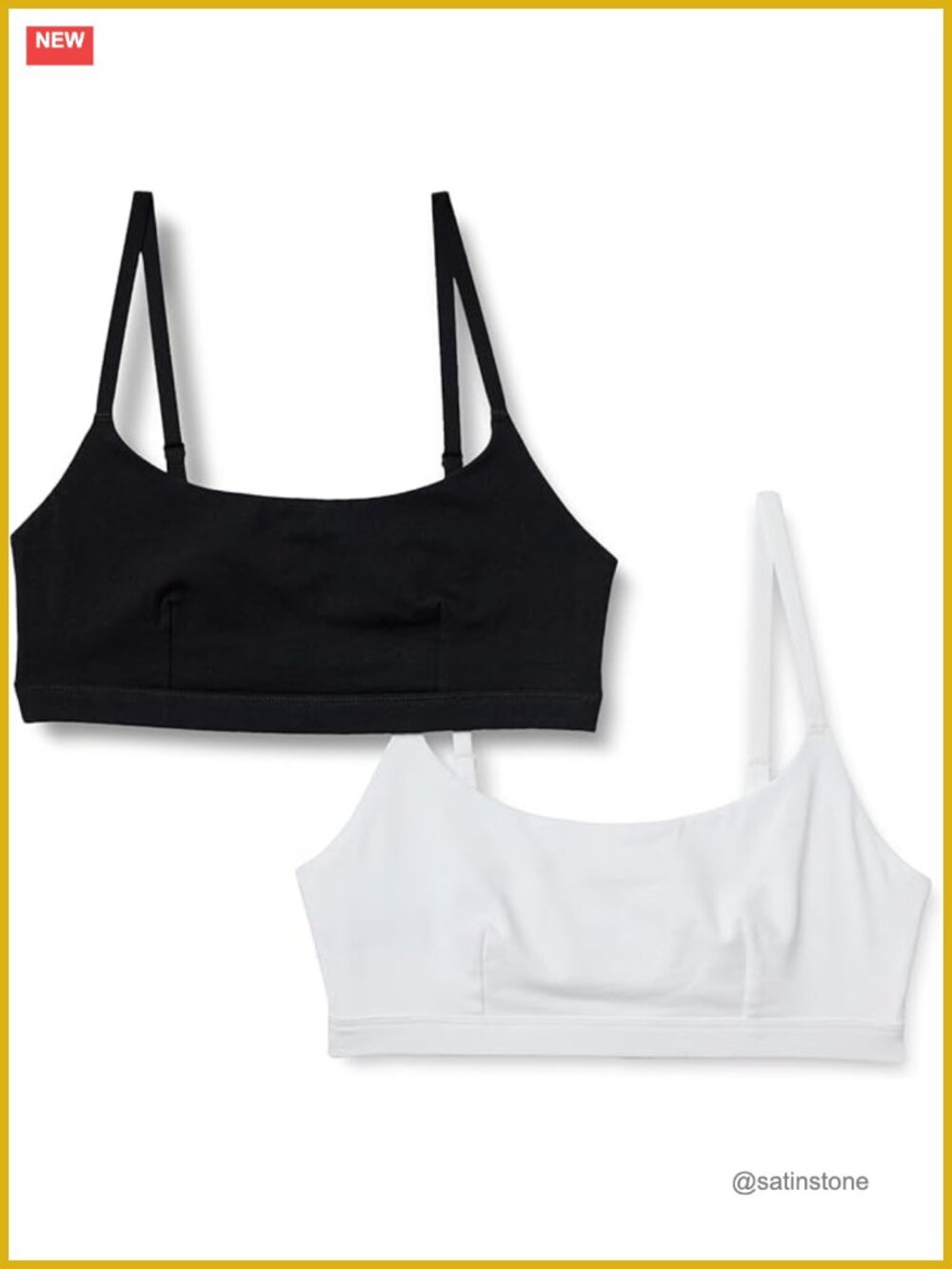 Cotton Jersey Scoop Bralette, Wire Free, Adjustable Straps, Pull On, Light